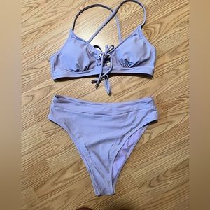 Cupshe light purple high waisted bathing suit, never been worn!